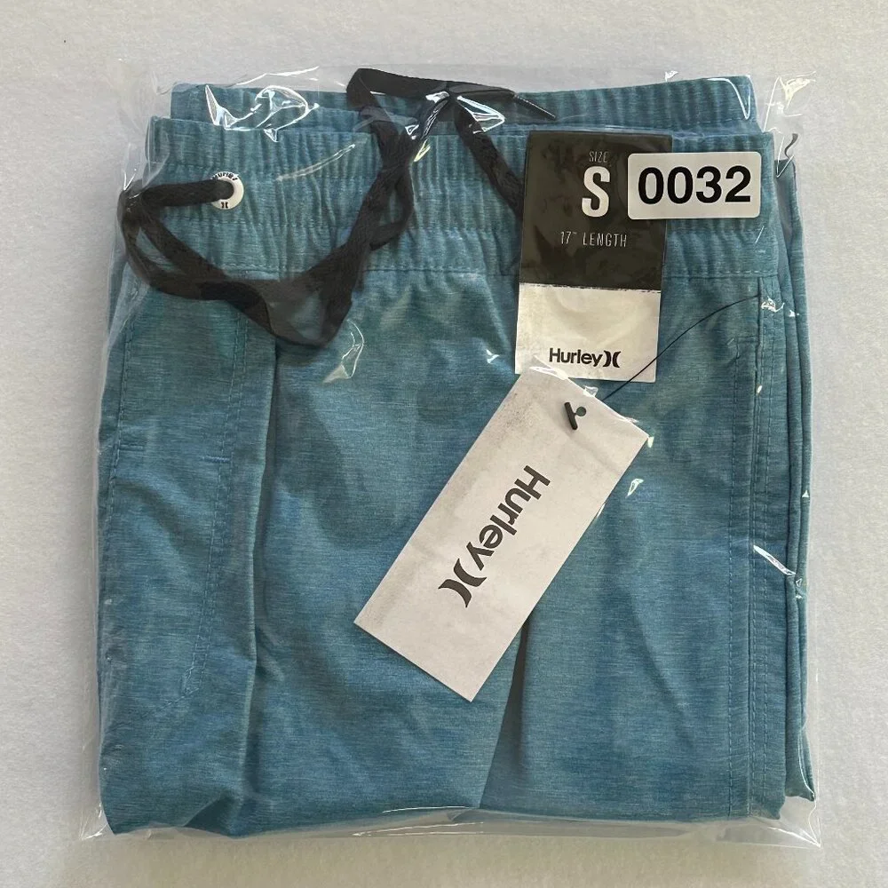 Hurley One & Only Crossdye 17" Volley Shorts Blue Mens Size S NWT - Picture 11 of 11